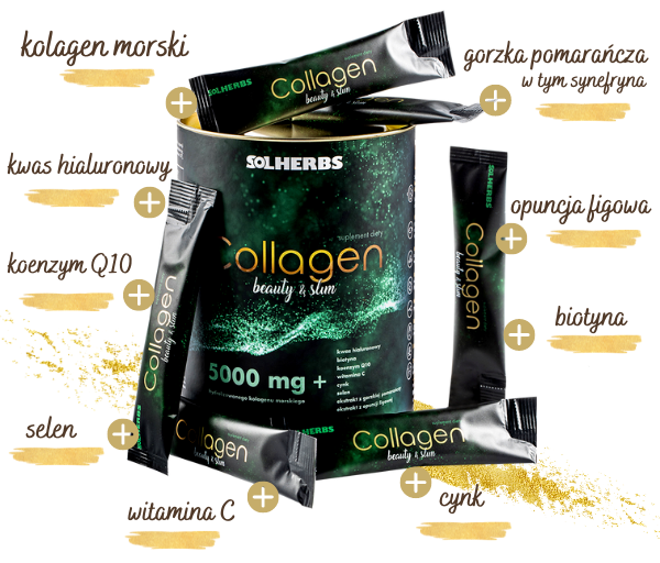 Kolagen Rybi Do Picia W Saszetkach Collagen Beauty & Slim SOLHERBS